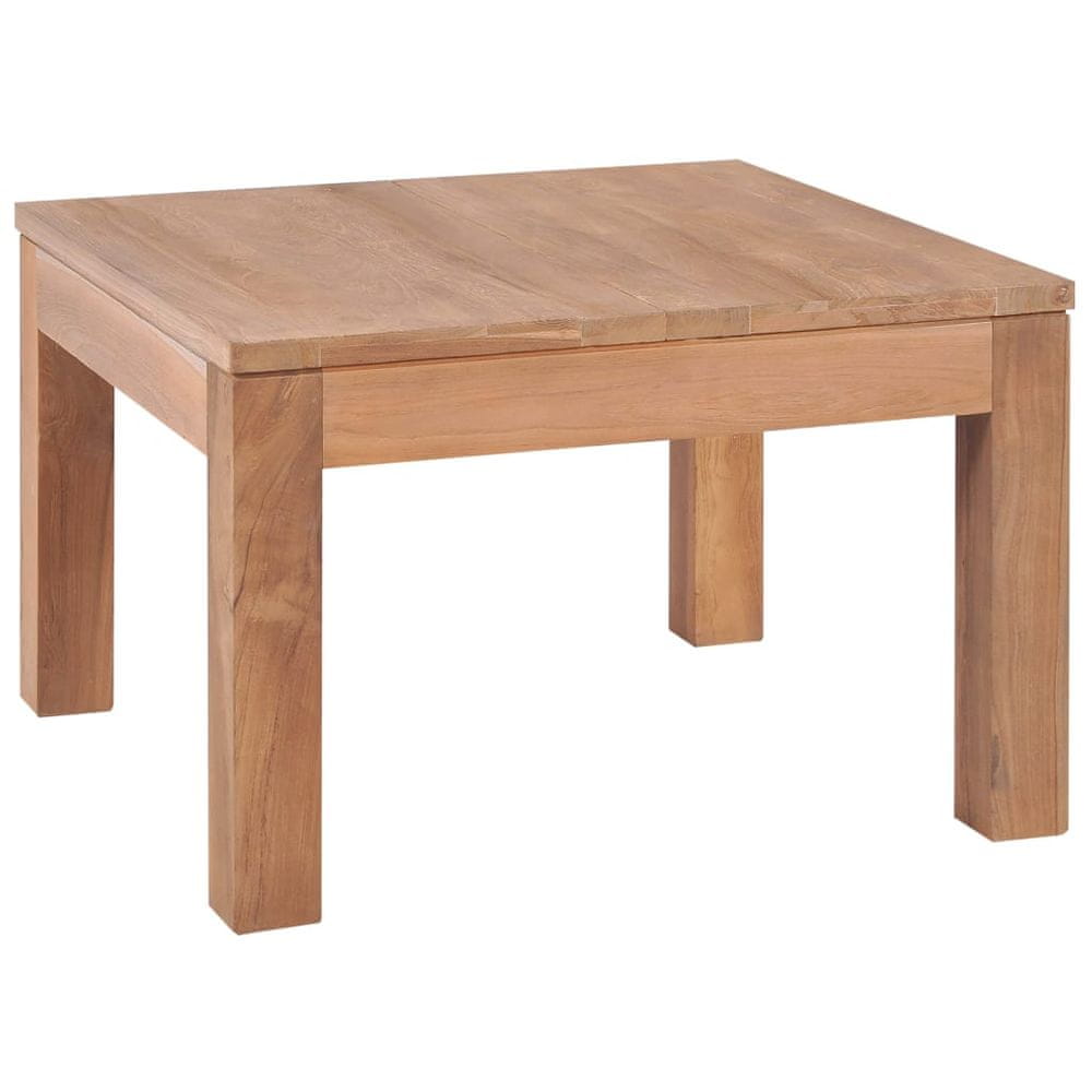 Petromila vidaXL Konferenčný stolík z teakového dreva prírodný vrch 60x60x40 cm