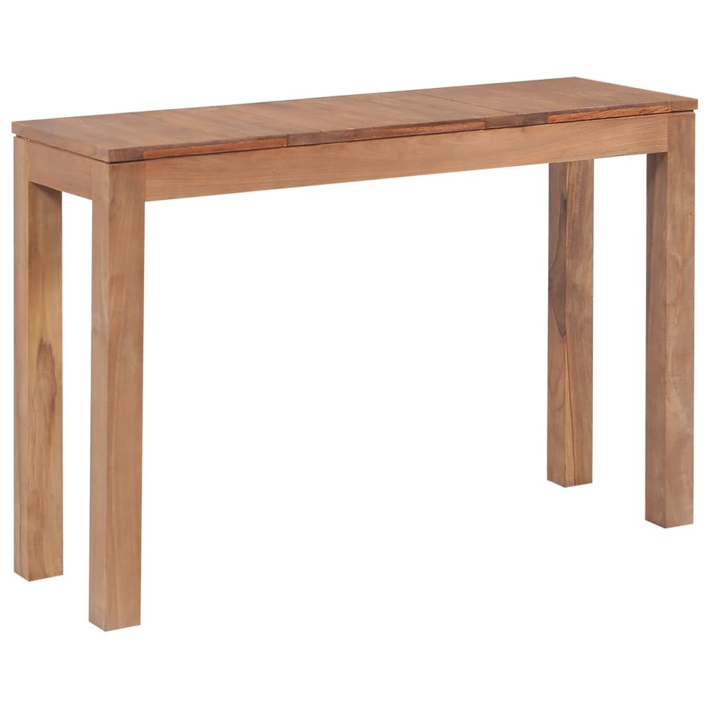 Petromila vidaXL Konzolový stolík z teakového dreva prírodná úprava 110x35x76 cm