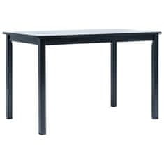 Petromila vidaXL Jedálenský stôl čierny 114x71x75 cm masívne kaučukové drevo