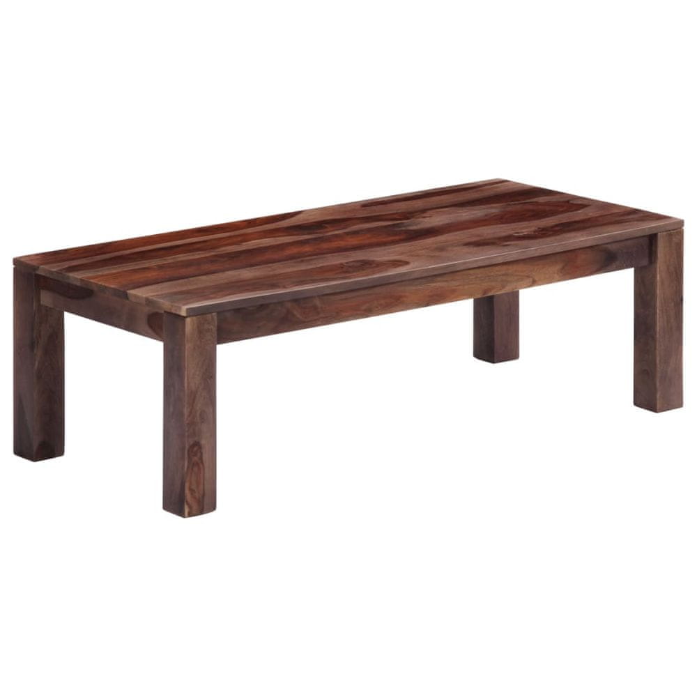 Petromila vidaXL Konferenčný stolík, sivý 110x50x35 cm, drevený masív sheesham
