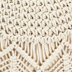 Vidaxl Ručne vyrobená taburetka macrame 45x30 cm, bavlna