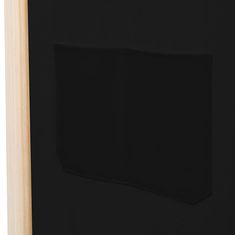 Petromila vidaXL 6-panelový paraván čierny 240x170x4 cm látkový