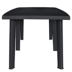 Vidaxl Záhradný stôl antracitový 216x90x72 cm plastový