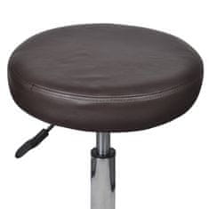 Vidaxl Kancelárske stoličky 2 ks hnedé 35,5x98 cm umelá koža