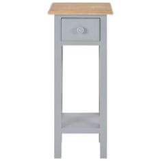 Vidaxl Príručný stolík, sivý 27x27x65,5 cm, drevo