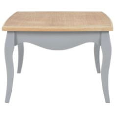 Vidaxl Konferenčný stolík, sivý a hnedý 110x60x40 cm, borovicový masív