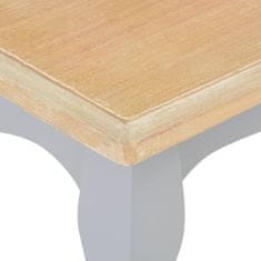 Vidaxl Konferenčný stolík, sivý a hnedý 110x60x40 cm, borovicový masív