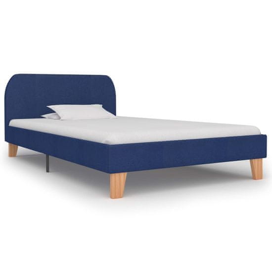Petromila vidaXL Rám postele modrý 90x200 cm látkový