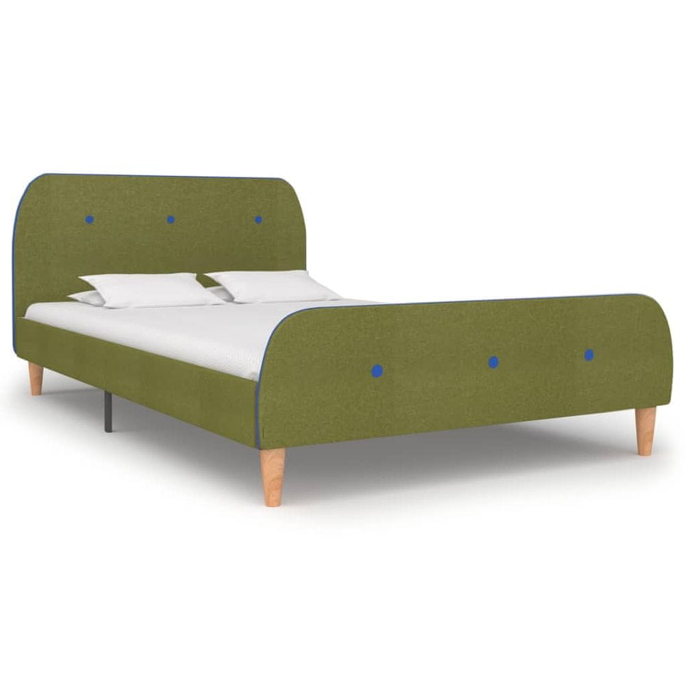 Petromila vidaXL Rám postele zelený 120x200 cm látkový