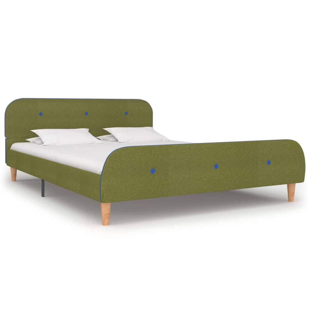 Petromila vidaXL Rám postele zelený 140x200 cm látkový