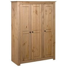Vidaxl 3-dverový šatník 118x50x171,5 cm borovicové drevo Panama Range