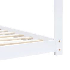 Vidaxl Detský posteľný rám biely 80x160 cm borovicový masív