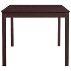 Vidaxl Jedálenský stôl, tmavohnedý 180x90x73 cm, borovicové drevo
