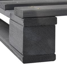 Vidaxl Paletový posteľný rám sivý 180x200 cm masívne borovicové drevo