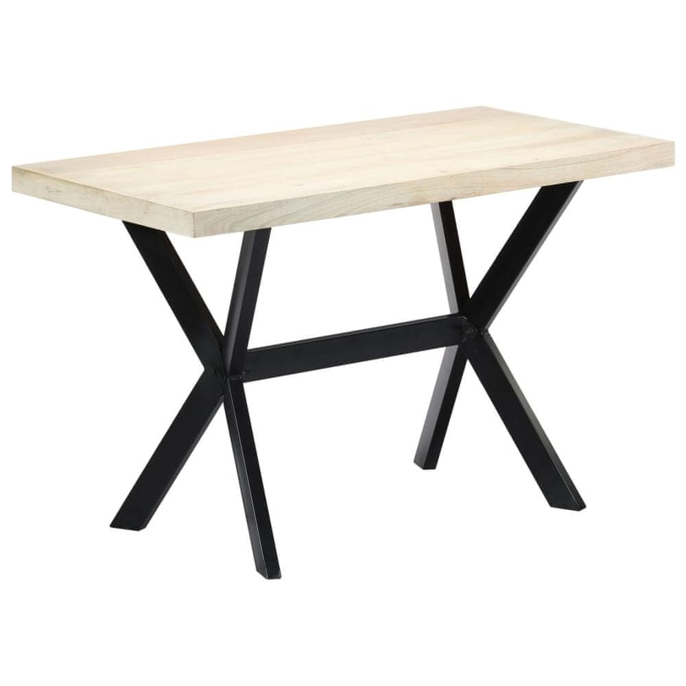 Petromila vidaXL Jedálenský stôl biely 120x60x75 cm masívne mangovníkové drevo