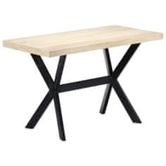 Vidaxl Jedálenský stôl biely 120x60x75 cm masívne mangovníkové drevo