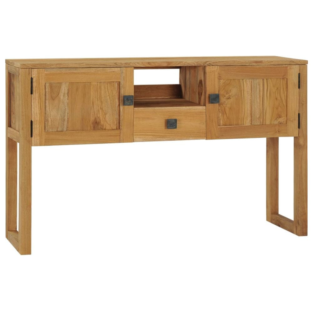 Petromila vidaXL Konzolový stolík 120x32x75 cm masívne teakové drevo