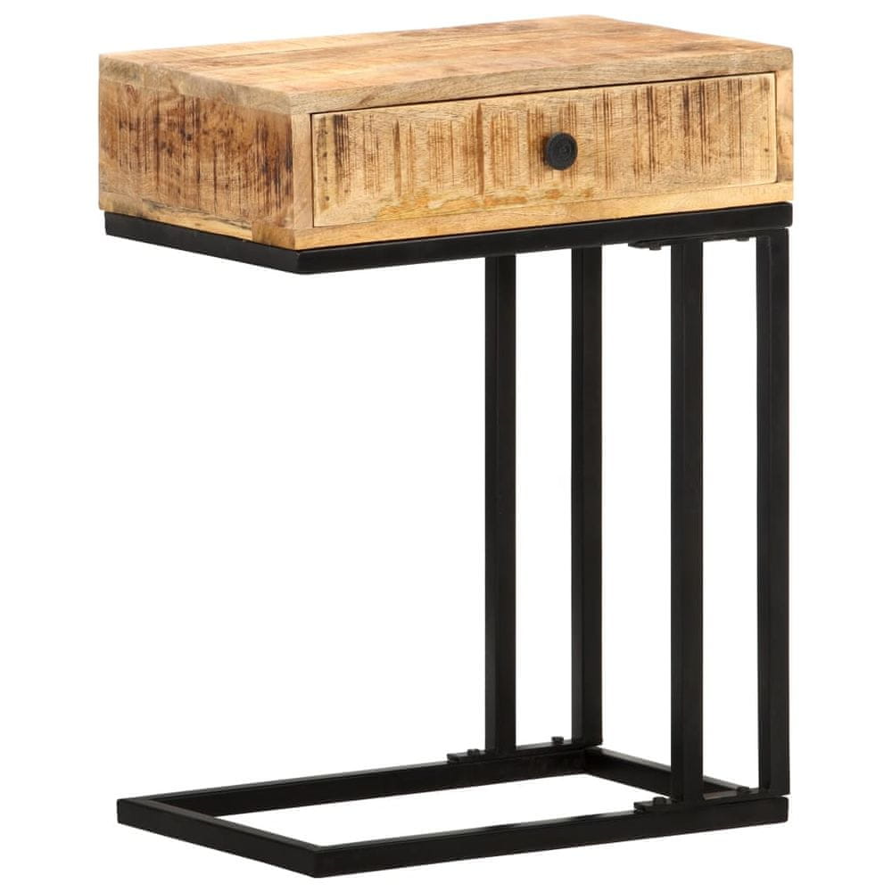 Petromila vidaXL Príručný stolík v tvare U 45x30x61 cm, mangový masív
