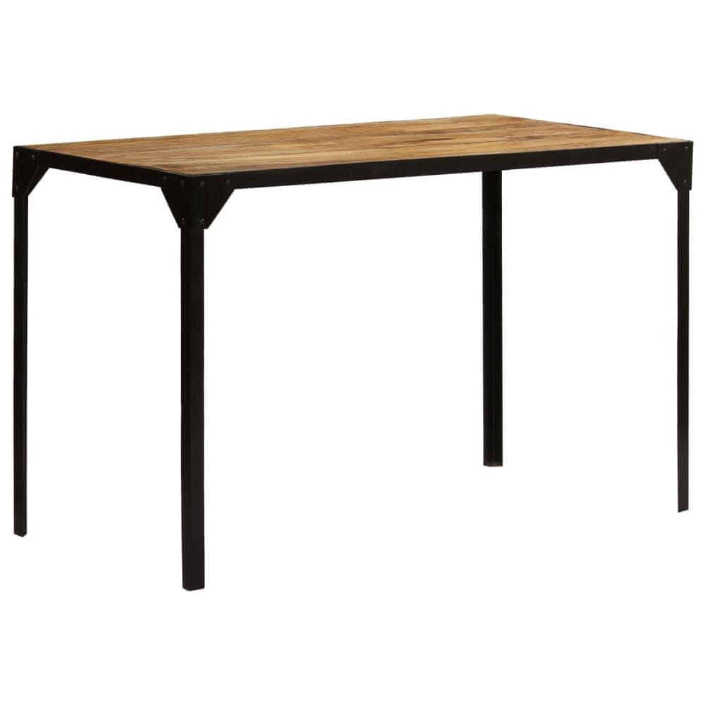 Petromila vidaXL Jedálenský stôl 120 cm masívne surové mangovníkové drevo a oceľ