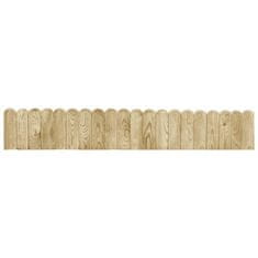 Vidaxl Trávnikové lemy 3ks 120 cm impregnované borovicové drevo