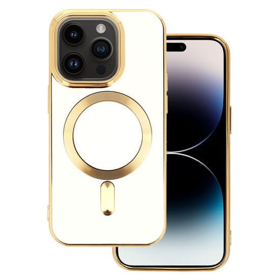IZMAEL Štýlové puzdro Magsafe - Apple iPhone 11 - Biela/Zlatá KP25482