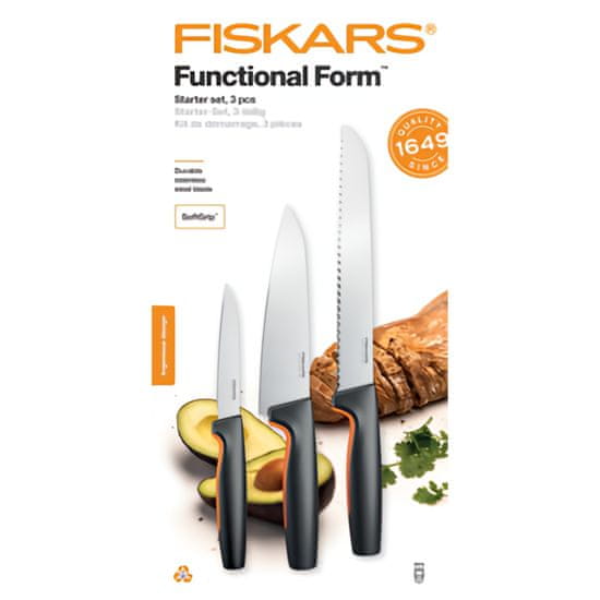 FISKARS Štartovacia súprava s 3 nožmi Functional Form