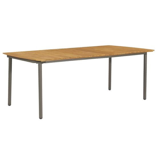 Vidaxl Záhradný stôl 200x100x72 cm, akáciový masív a oceľ