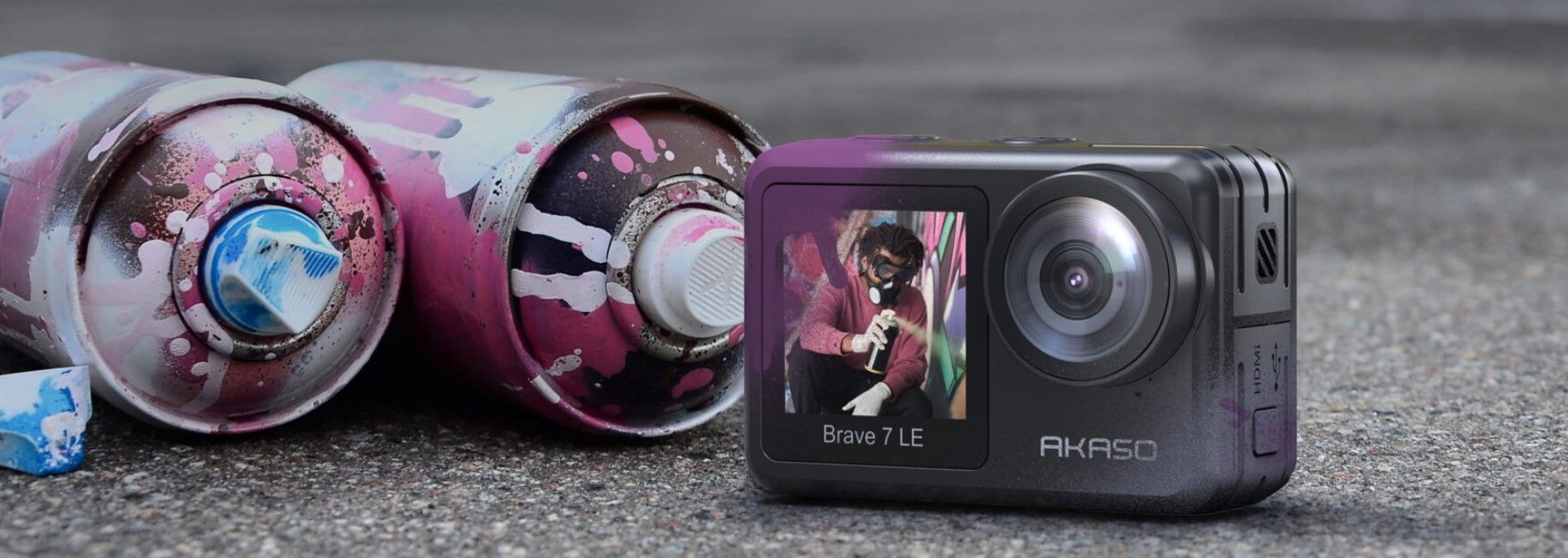 moderná akčná kamera akaso brave 7 le krásne fotografie vysoko kvalitné videá rôzne režimy nabíjacie batérie vysoká odolnosť