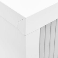 Vidaxl Skrinka s vysúvacími dverami s boxom sivá 90x40x113cm oceľ