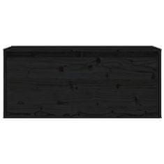 Vidaxl TV skrinky, 4 ks, čierne, masívne borovicové drevo