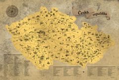 Stieracia mapa Česka – zlatá Deluxe XL