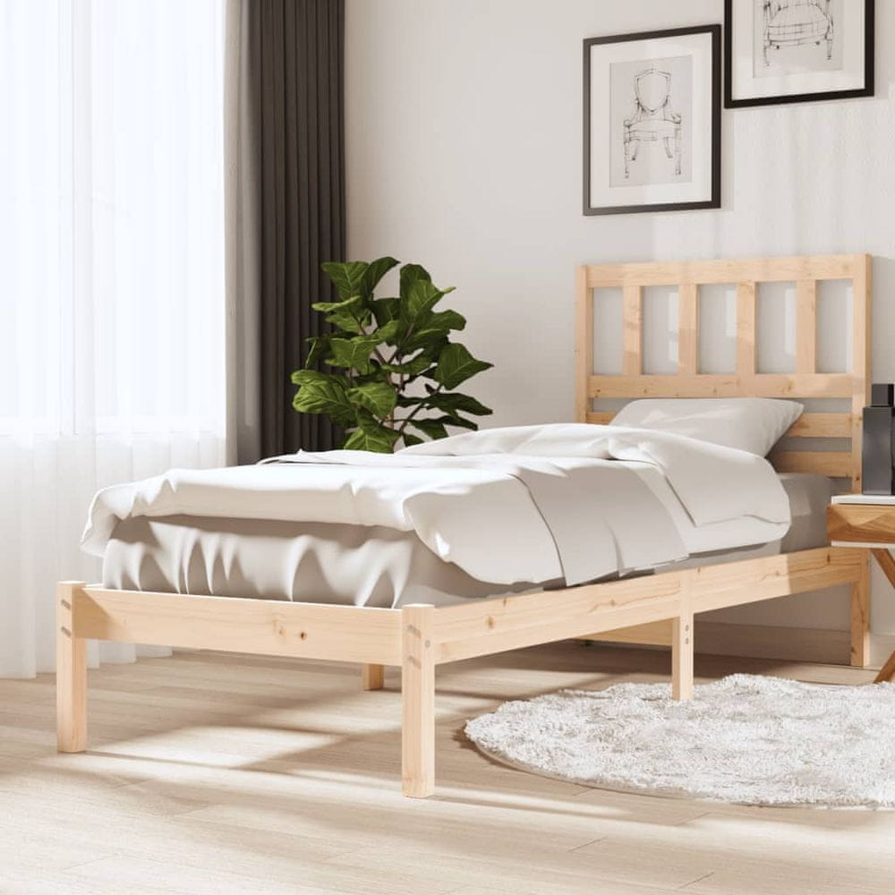 Vidaxl Rám postele, masívne borovicové drevo, 90x200 cm