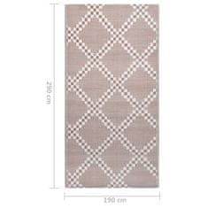 Petromila vidaXL Vonkajší koberec hnedý 190x290 cm PP