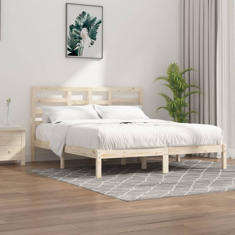 Vidaxl Rám postele, masívne drevo, 200x200 cm