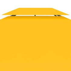 Petromila vidaXL Dvojitá strieška na altánok 310 g/m², 4x3 m, žltá
