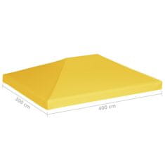 Vidaxl Strieška na altánok 270 g/m², 4x3 m, žltá