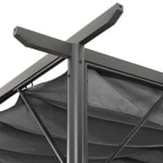 Petromila vidaXL Pergola so zaťahovacou strechou antracitová 3x3 m oceľ 180 g/m²