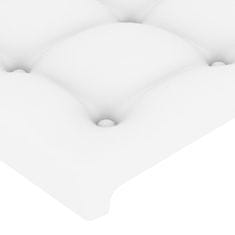 shumee Čelo postele biele 103x16x78/88 cm umelá koža