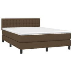 Petromila vidaXL Boxspring posteľ s matracom tmavohnedá 140x200 cm látka
