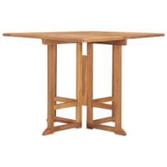 Vidaxl Skladací záhradný jedálenský stôl 90x90x75 cm teakový masív