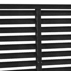 Vidaxl Mriežkový plot čierny 180x180 cm WPC