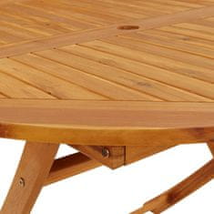 Petromila vidaXL Skladací záhradný stôl 110 cm masívne akáciové drevo