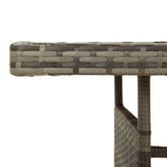 Vidaxl Záhradný stôl sivý 160x70x72 cm polyratan a akáciový masív