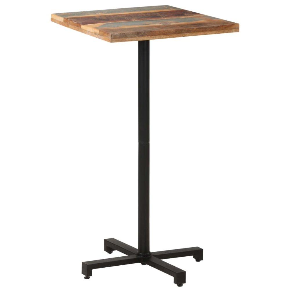 Petromila vidaXL Bistro stôl štvorcový 60x60x110 cm masívne recyklované drevo