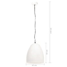 Vidaxl Industriálna závesná lampa 25 W biela 42 cm okrúhla E27