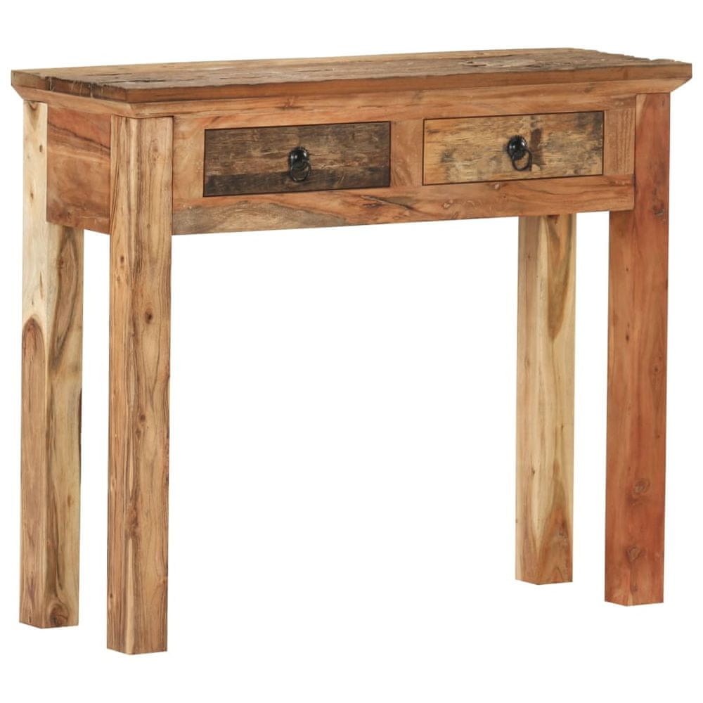 Petromila vidaXL Konzolový stolík 90,5x30x75 cm masívne akáciové drevo a recyklované drevo 