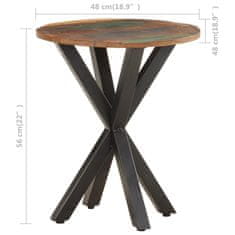 Vidaxl Príručný stolík 48x48x56 cm recyklovaný masív