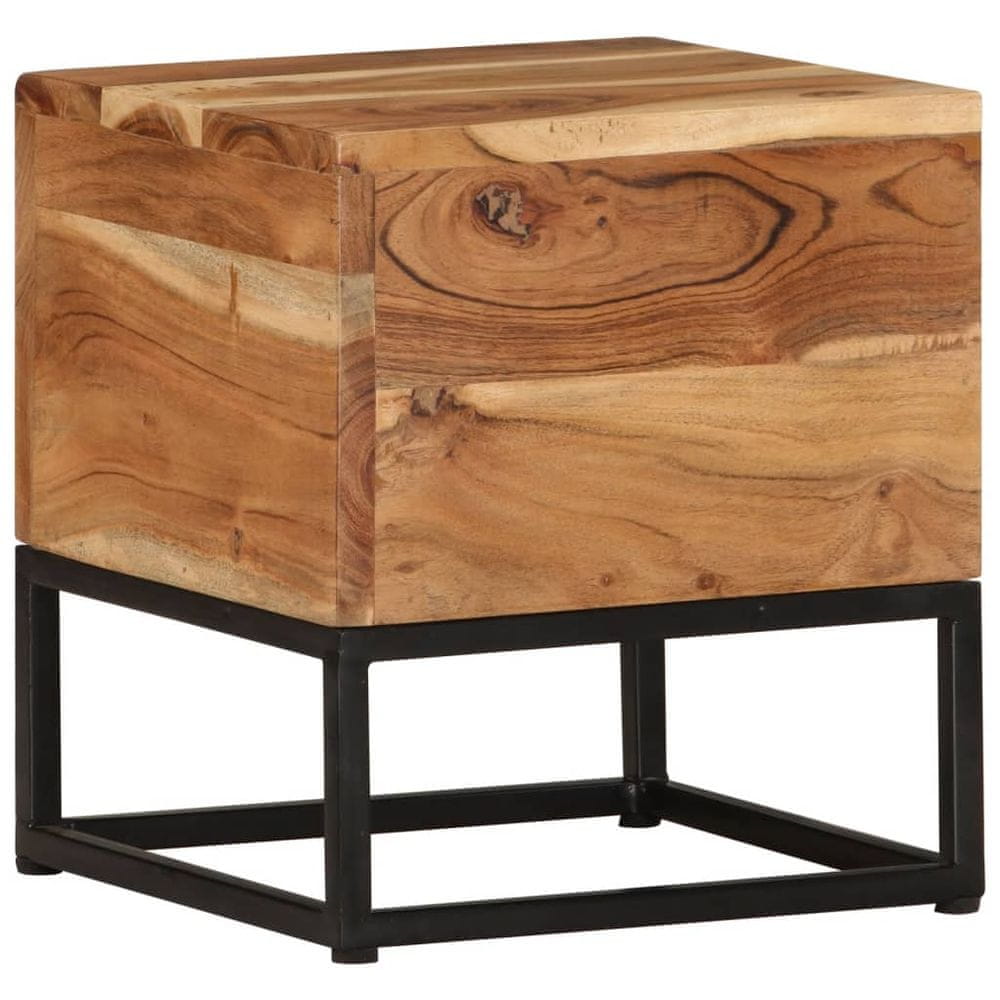 Vidaxl Bočný stolík, 30x30x33 cm, masívne akáciové drevo