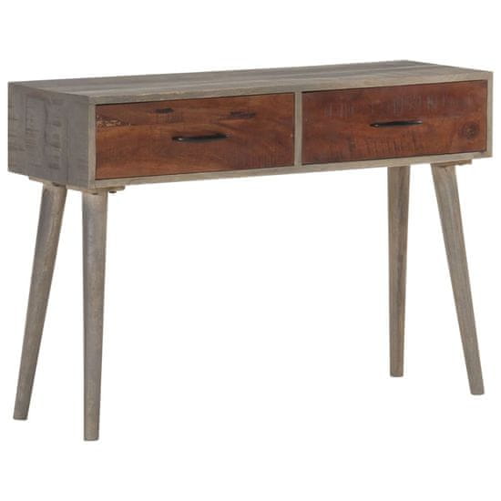 Vidaxl Konzolový stôl, 110x35x75 cm, masívne surové mangové drevo