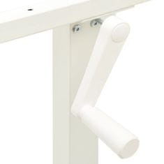 Vidaxl Výškovo nastaviteľný rám stola ručne ovládaný biely